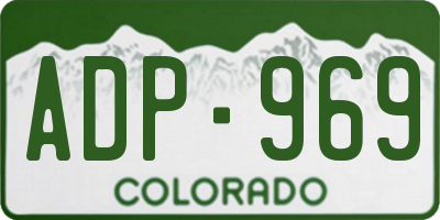 CO license plate ADP969
