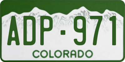CO license plate ADP971
