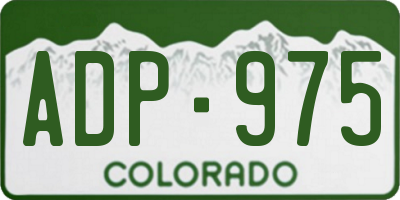 CO license plate ADP975