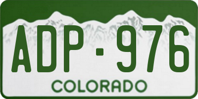 CO license plate ADP976