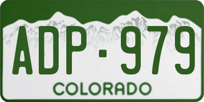 CO license plate ADP979