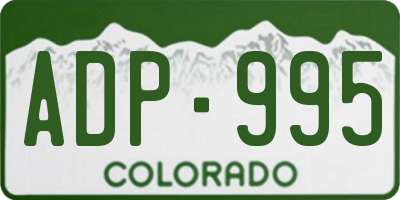 CO license plate ADP995