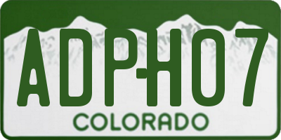 CO license plate ADPH07