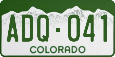 CO license plate ADQ041
