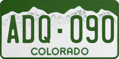 CO license plate ADQ090