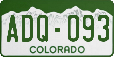 CO license plate ADQ093