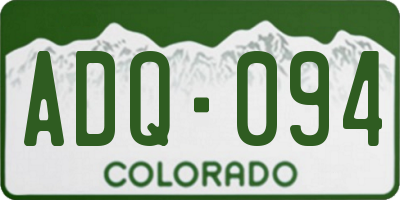 CO license plate ADQ094