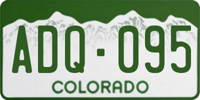CO license plate ADQ095
