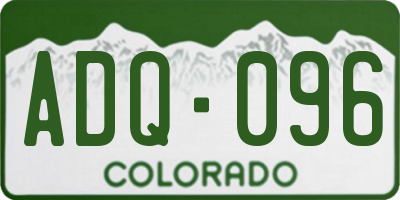 CO license plate ADQ096