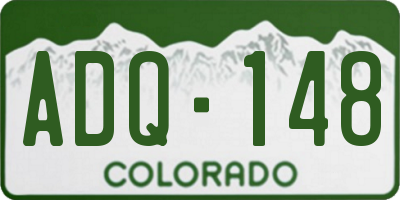 CO license plate ADQ148