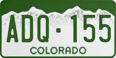 CO license plate ADQ155