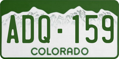 CO license plate ADQ159