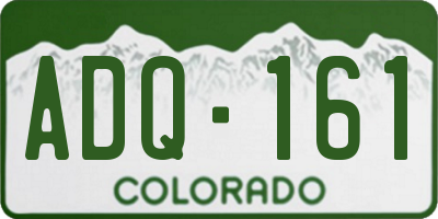 CO license plate ADQ161
