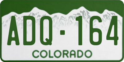 CO license plate ADQ164