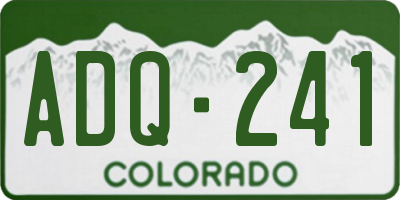 CO license plate ADQ241