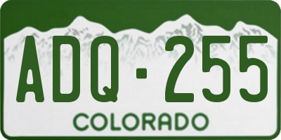 CO license plate ADQ255