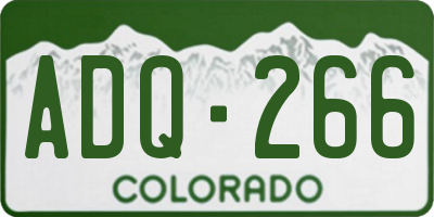 CO license plate ADQ266