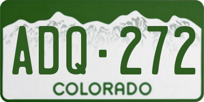 CO license plate ADQ272