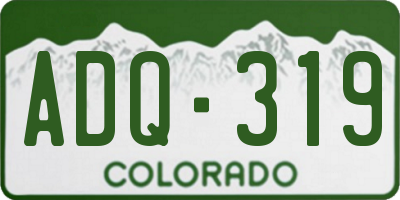 CO license plate ADQ319