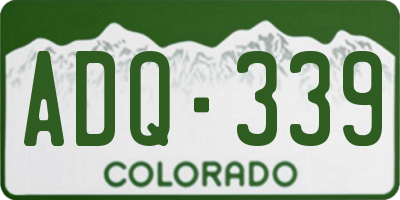 CO license plate ADQ339