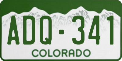 CO license plate ADQ341