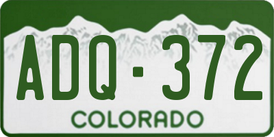 CO license plate ADQ372