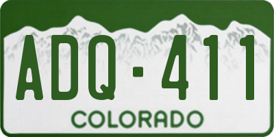 CO license plate ADQ411