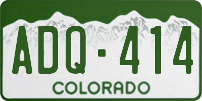 CO license plate ADQ414