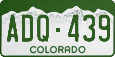 CO license plate ADQ439