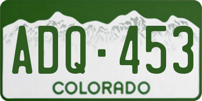 CO license plate ADQ453