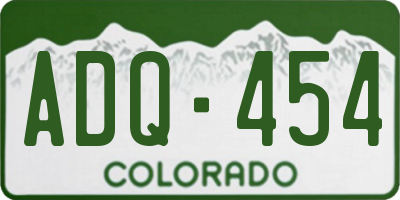 CO license plate ADQ454