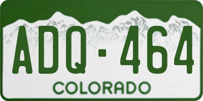 CO license plate ADQ464
