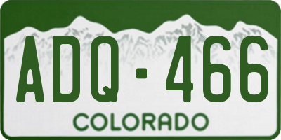 CO license plate ADQ466