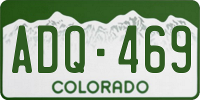 CO license plate ADQ469