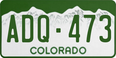 CO license plate ADQ473