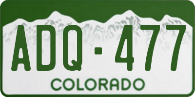 CO license plate ADQ477