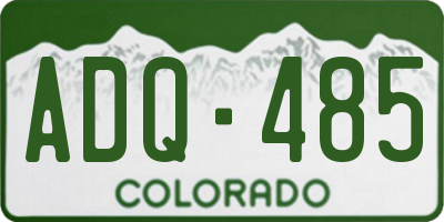 CO license plate ADQ485