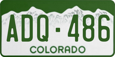 CO license plate ADQ486