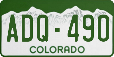 CO license plate ADQ490