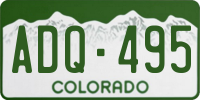 CO license plate ADQ495