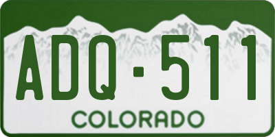 CO license plate ADQ511