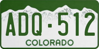 CO license plate ADQ512