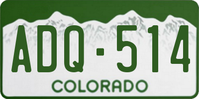 CO license plate ADQ514