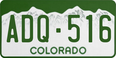 CO license plate ADQ516