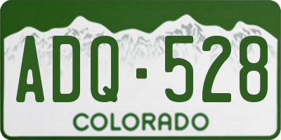 CO license plate ADQ528