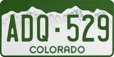 CO license plate ADQ529