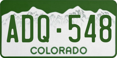 CO license plate ADQ548