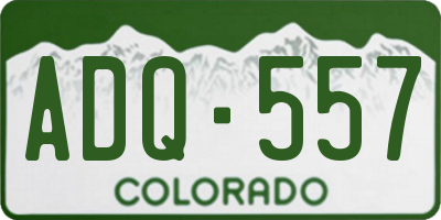 CO license plate ADQ557