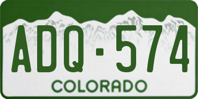 CO license plate ADQ574