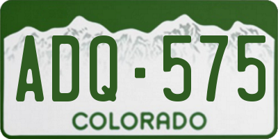 CO license plate ADQ575
